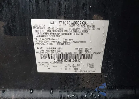 2017 Lincoln Mkt Livery from USA, damaged, VIN 2LMHJ5NK4HBL00917